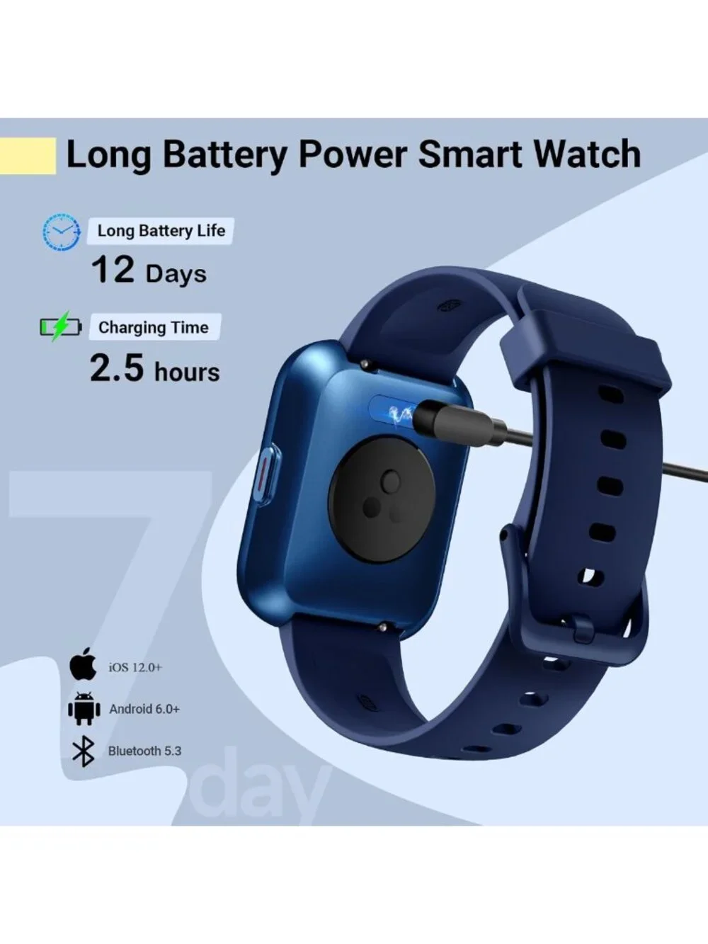 Stylish 1.8'' Fitness Tracker Smartwatch for Android/iPhone, Waterproof, Alexa